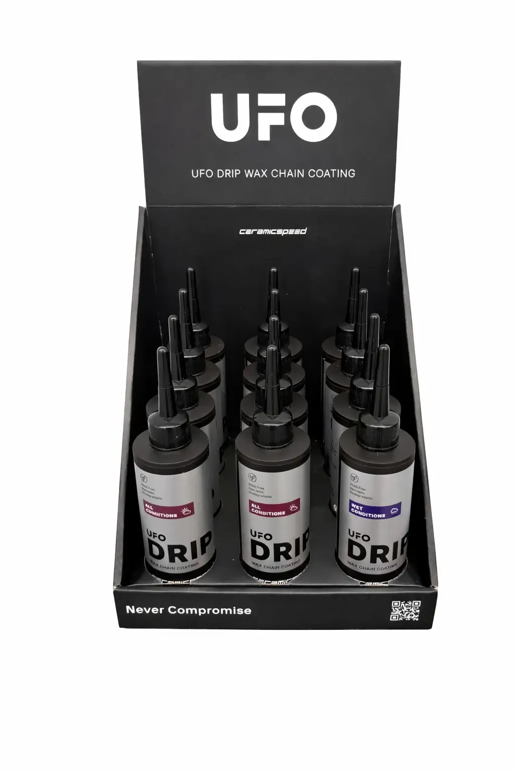CERAMICSPEED UFO Drip 8x All Conditions 4x Wet Conditions Display